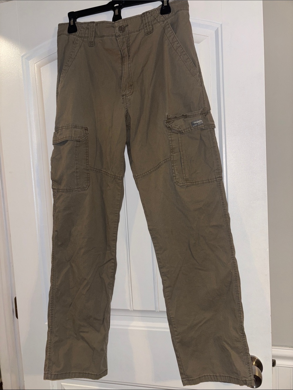 Wrangler Relaxed Fit Cargo Pants Tan Utility Grunge Workwear